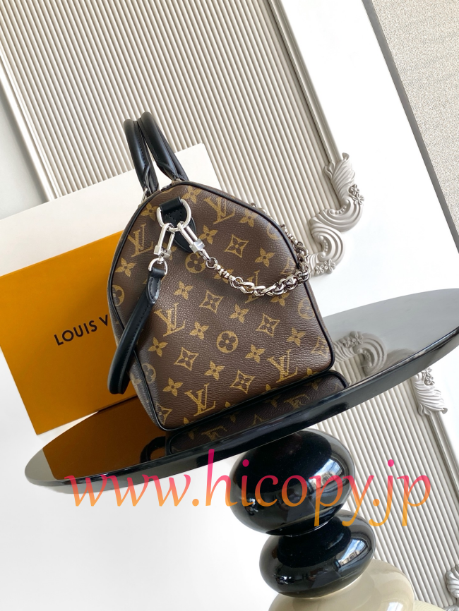 ルイ?ヴィトン Louis Vuitton Speedy Soft 30 Dark M12243 モノグラムコーティングキャンバス ゴシックチェーン付き 2WAY ハンドバッグ