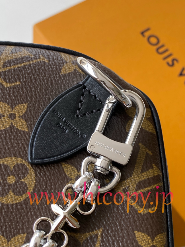 ルイ?ヴィトン Louis Vuitton Speedy Soft 30 Dark M12243 モノグラムコーティングキャンバス ゴシックチェーン付き 2WAY ハンドバッグ
