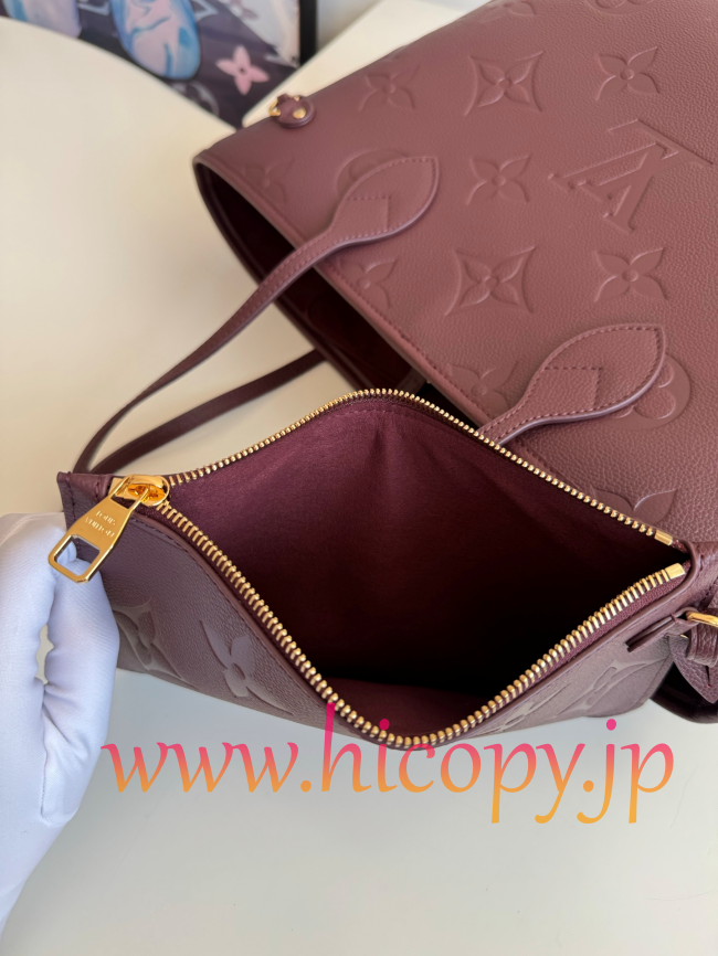 ルイ?ヴィトン Louis Vuitton M45686 Neverfull MM モノグラムアンプラント ワインレッド トートバッグ