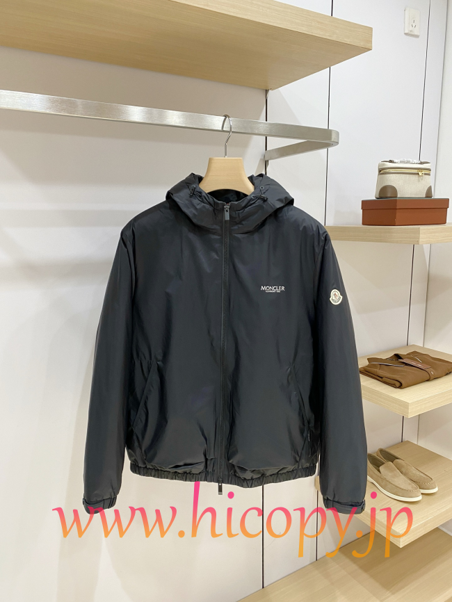 モンクレール Moncler 2026 新作 薄手フード付きダウンジャケット ブラック 男女兼用 hicopymn018
