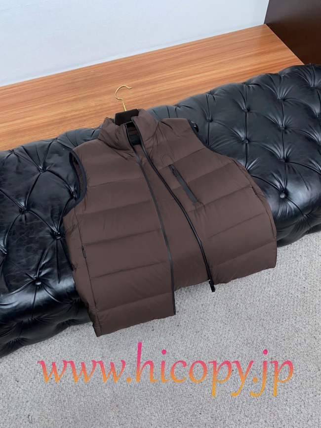 モンクレール Moncler 秋冬 メンズダウンベスト ブラウン 男女兼用 hicopymn028