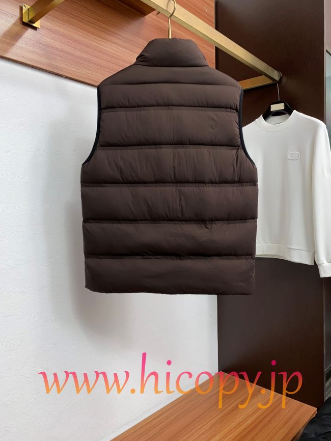 モンクレール Moncler 秋冬 メンズダウンベスト ブラウン 男女兼用 hicopymn028