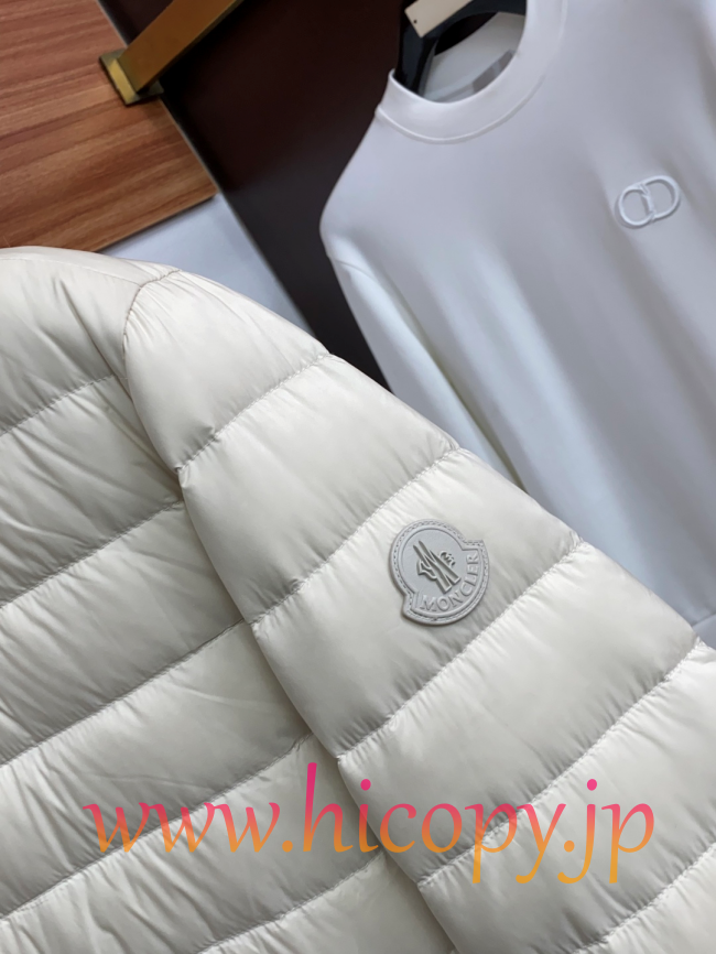 モンクレール Moncler 秋冬 メンズ 襟付きダウンジャケット ビジネス仕様 オフホワイト 男女兼用 hicopymn029