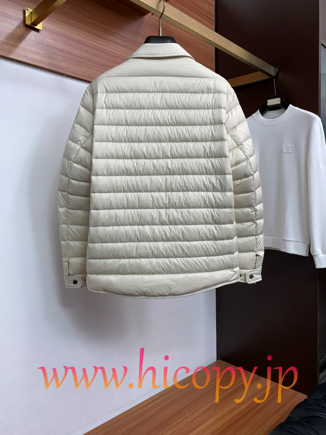 モンクレール Moncler 秋冬 メンズ 襟付きダウンジャケット ビジネス仕様 オフホワイト 男女兼用 hicopymn029