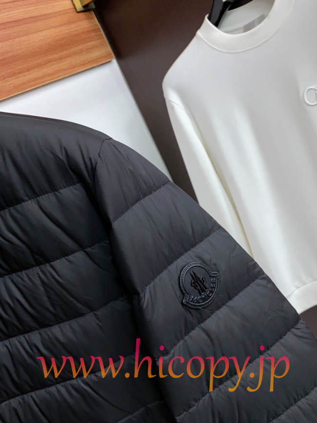 モンクレール Moncler 秋冬 メンズ ビジネス向け襟付きダウンジャケット ブラック 男女兼用 hicopymn030