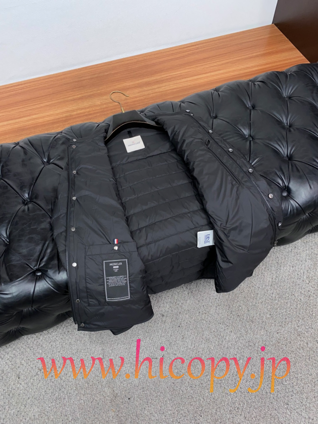 モンクレール Moncler 秋冬 メンズ ビジネス向け襟付きダウンジャケット ブラック 男女兼用 hicopymn030