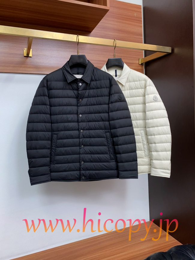 モンクレール Moncler 秋冬 メンズ ビジネス向け襟付きダウンジャケット ブラック 男女兼用 hicopymn030