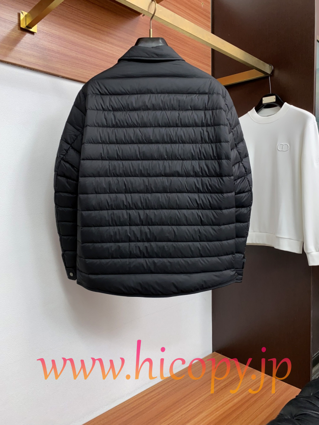 モンクレール Moncler 秋冬 メンズ ビジネス向け襟付きダウンジャケット ブラック 男女兼用 hicopymn030