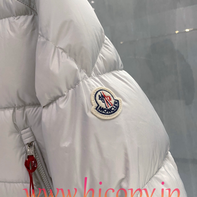 モンクレール Moncler 配色フード付きダウンジャケット ユニセックス オフホワイト hicopymn032