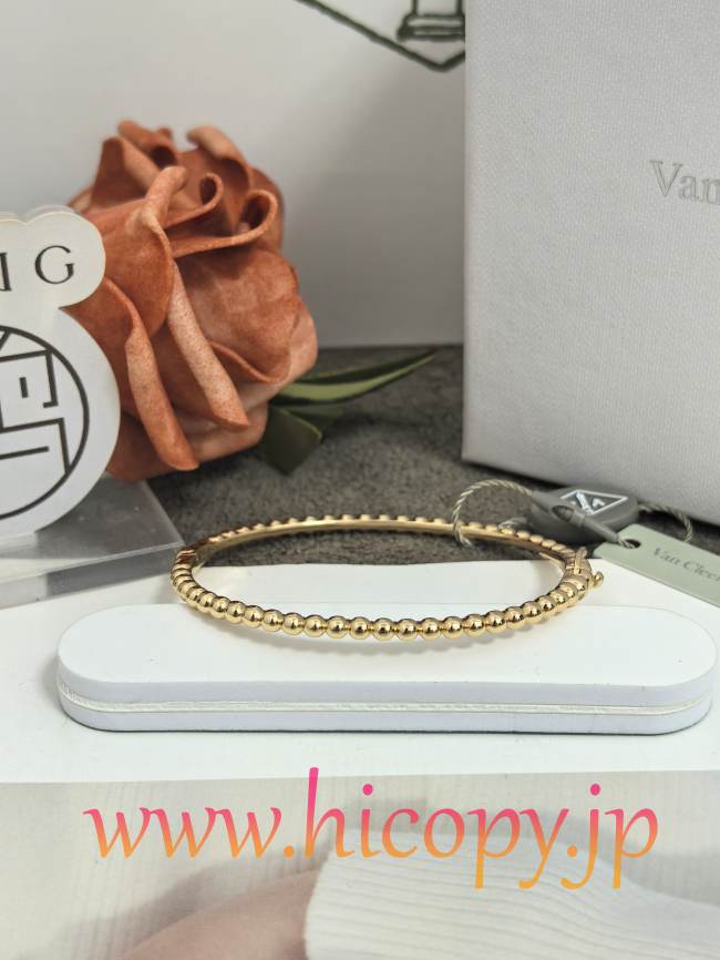 【Van Cleef & Arpels】ヴァンクリーフ＆アーペル Perlée（ペルレ） ラウンドビーズ バングル ローズゴールド 升级款（アップグレード版）