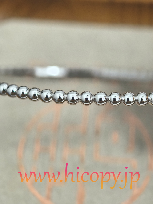 【Van Cleef & Arpels】ヴァンクリーフ＆アーペル Perlée（ペルレ） ラウンドビーズ バングル シルバーカラー 升级款（アップグレード版）