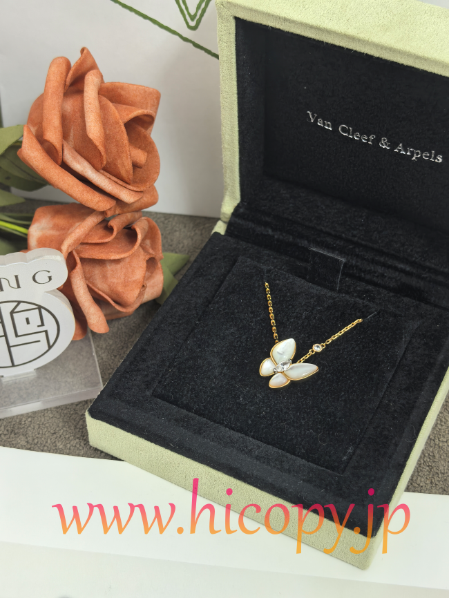 【Van Cleef & Arpels】ヴァンクリーフ＆アーペル フラワー ネックレス 白蝶貝 ローズゴールド V金
