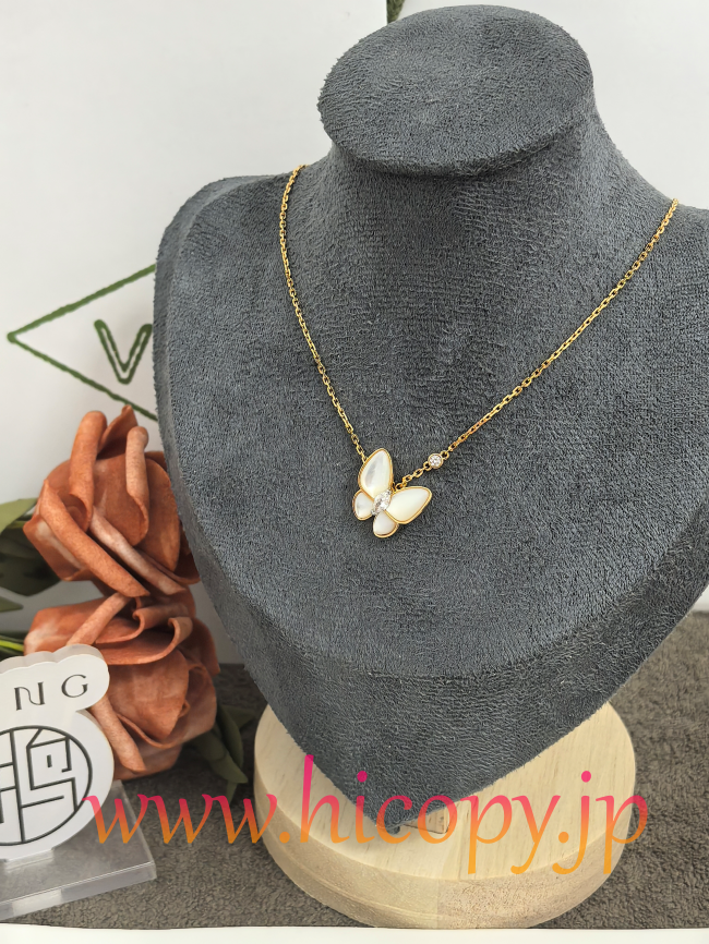 【Van Cleef & Arpels】ヴァンクリーフ＆アーペル フラワー ネックレス 白蝶貝 ローズゴールド V金