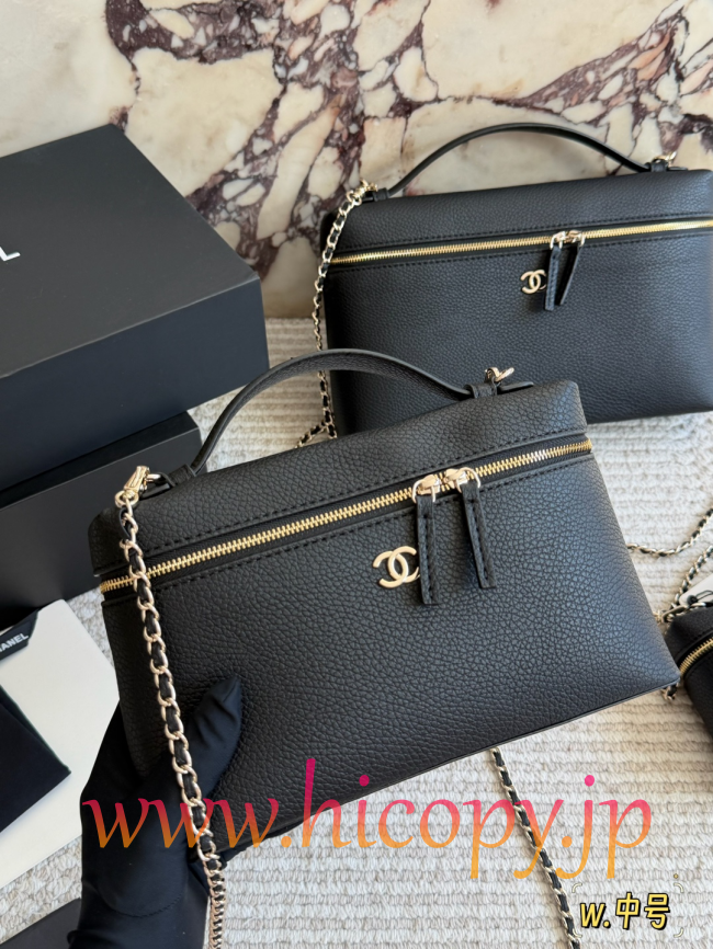 【CHANEL】シャネル 26C アップデート チェーン ウォレット オン チェーン (WOC) / ショルダーバッグ ソーブラック 顆粒牛革 ゴールド金具 3サイズ展開 (公式型番: AS2512B04900C3947)