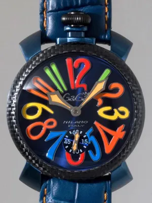 ガガミラノ マニュアル 48mm 手巻き 5016.4 ブルー皮