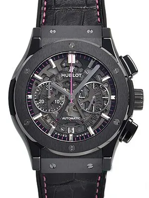 ウブロ クラシックフュージョン クロノアエロウーマニティ ブラックセラミック 世界限定１００本