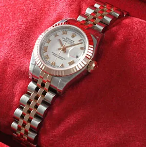 ロレックス 179171 レディース デイトジャスト ROLEX 白ローマ