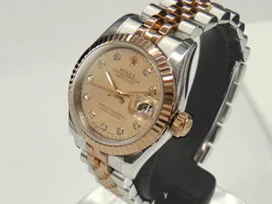 ロレックス ROLEX デイトジャスト ピンクゴールダスト 10Pダイヤ 179171G