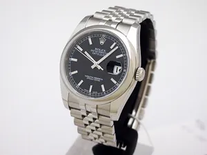 ロレックス デイトジャスト 116200 ジュビリーブレス ブラックバー