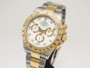 ロレックス ROLEX デイトナ 8Pダイヤ 116523G イエローゴールド/SS ホワイト