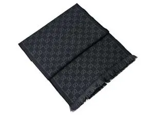 グッチ マフラー ネイビーブラック 全面ロゴ 100995-48200-4061
