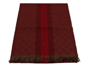 グッチ マフラー レッド 全面ロゴ ウール 268940 4G200 6164