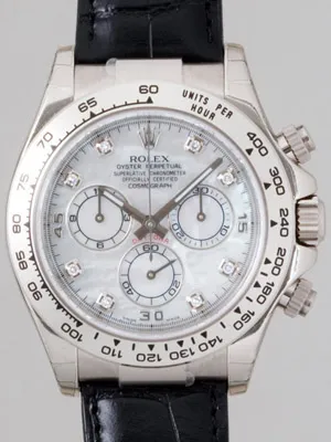 ロレックス ROLEX デイトナ 116519NG 黒皮 ホワイトシェル 自動巻