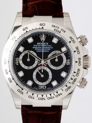 ロレックス ROLEX デイトナ 116519G 茶皮 ブラック 自動巻 メンズ