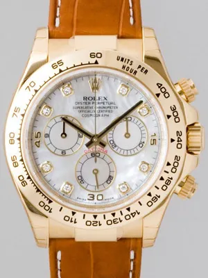 ロレックス ROLEX デイトナ 116518NG 茶皮 ホワイトシェル 自動巻