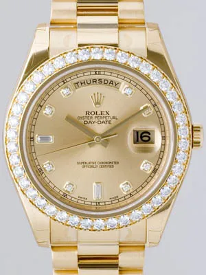ロレックス ROLEX デイデイトII 218348A プレジデントブレス シャンパン