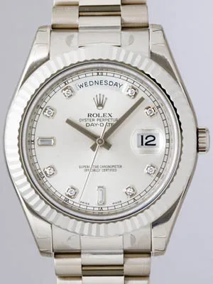 ロレックス ROLEX デイデイトII 218239A プレジデントブレス シルバー
