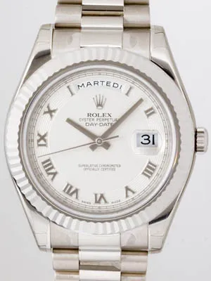 ロレックス ROLEX デイデイトII 218239 プレジデントブレス ホワイトローマ