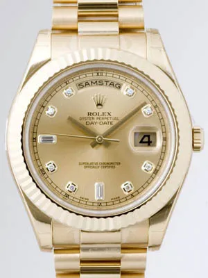 ロレックス ROLEX デイデイトII 218238A プレジデントブレス シャンパン