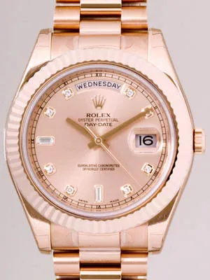 ロレックス ROLEX デイデイトII 218235A プレジデントブレス ピンク 自動巻