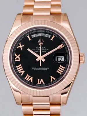 ロレックス ROLEX デイデイトII 218235 プレジデントブレス ブラックローマ