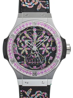ウブロ ビッグバン ブロイダリーシュガースカル スチール 343.SS.6599.NR.1233