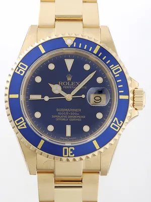 ロレックス ROLEX サブマリーナ デイト 16618 ブルー YG 39mm