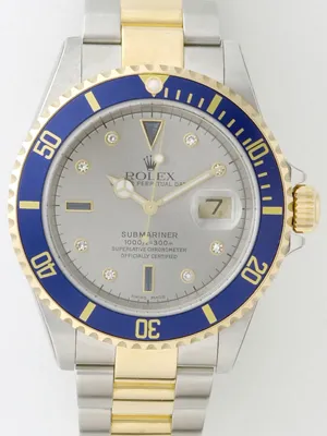 ロレックス ROLEX サブマリーナ デイト 16613SG グレー YG/SS 自動巻
