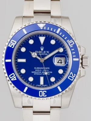 ロレックス ROLEX サブマリーナ デイト 116619GLB 8Pダイヤ ブルー