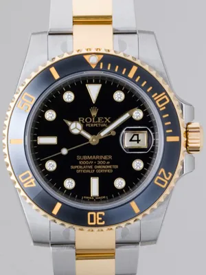 ロレックス ROLEX サブマリーナ デイト 116613GLN 8Pダイヤ ブラック
