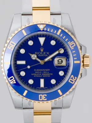 ロレックス ROLEX サブマリーナ デイト 116613GLB 8Pダイヤ ブルー 自動巻
