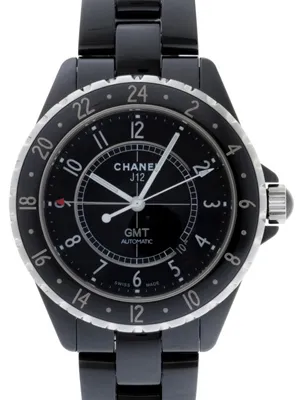 シャネル j12 H2012 42mm GMT ブラックセラミックブレス ブラック