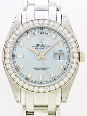 ロレックス ROLEX デイデイト 18946A アイスブルー メンズ PT