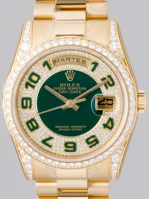 ロレックス ROLEX デイデイト 118388DPA プレジデントブレス グリーンアラビア