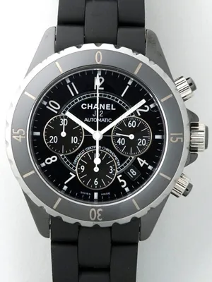 シャネル CHANEL j12 H0939 41mm クロノグラフ ブラックラバーブレス ブラック
