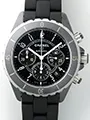 シャネル CHANEL j12 H0939 41mm クロノグラフ ブラックラバーブレス ブラック