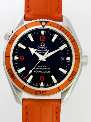 オメガ シーマスター 2909.50.38 プラネットオーシャン 42mm オレンジベゼル オレンジ皮 ブラック