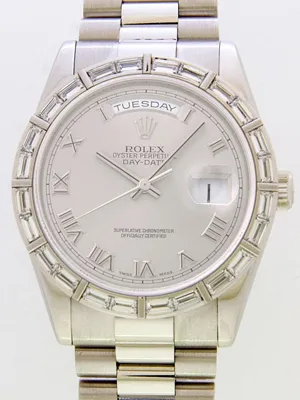 ロレックス ROLEX デイデイト 118366 プレジデントブレス グレーローマ