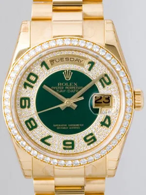 ロレックス ROLEX デイデイト 118348 プレジデントブレス グリーンアラビア