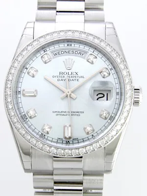 ロレックス ROLEX デイデイト 118346A プレジデントブレス アイスブルー